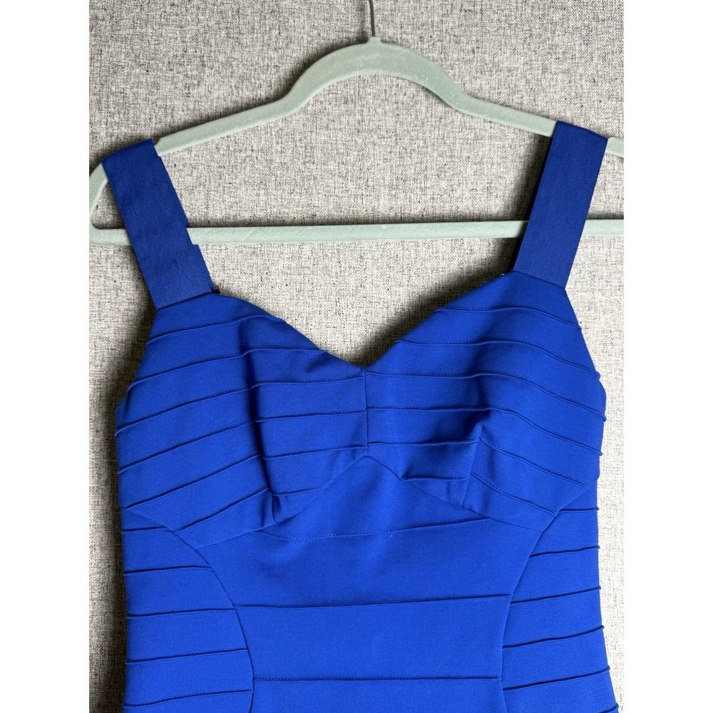 Ted Baker London Blue Bandage Bodycon Strappy Mini Dress Cocktail Stretch 2 - Picture 3 of 8